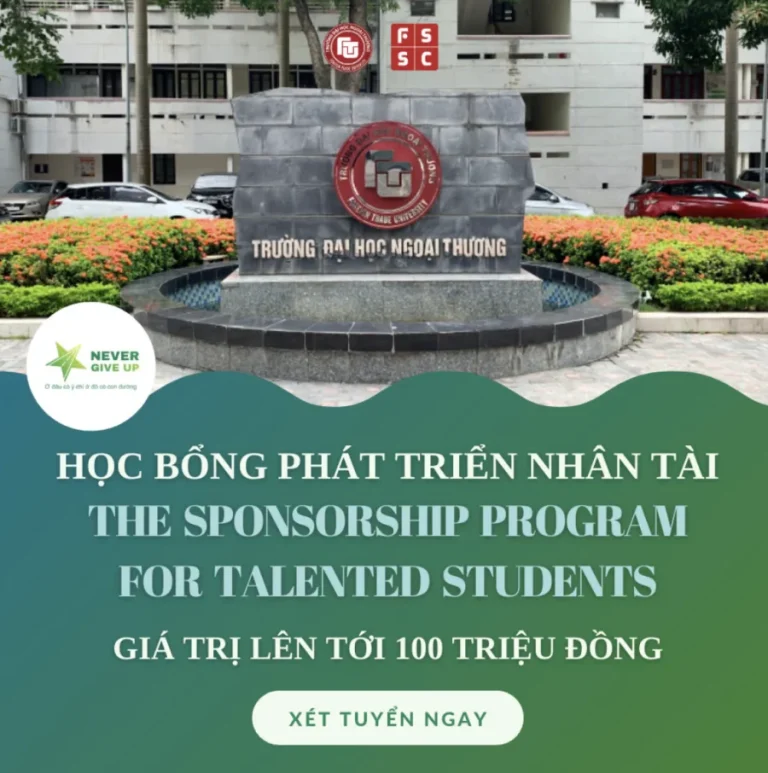 Thông báo học bổng Phát triển Nhân tài