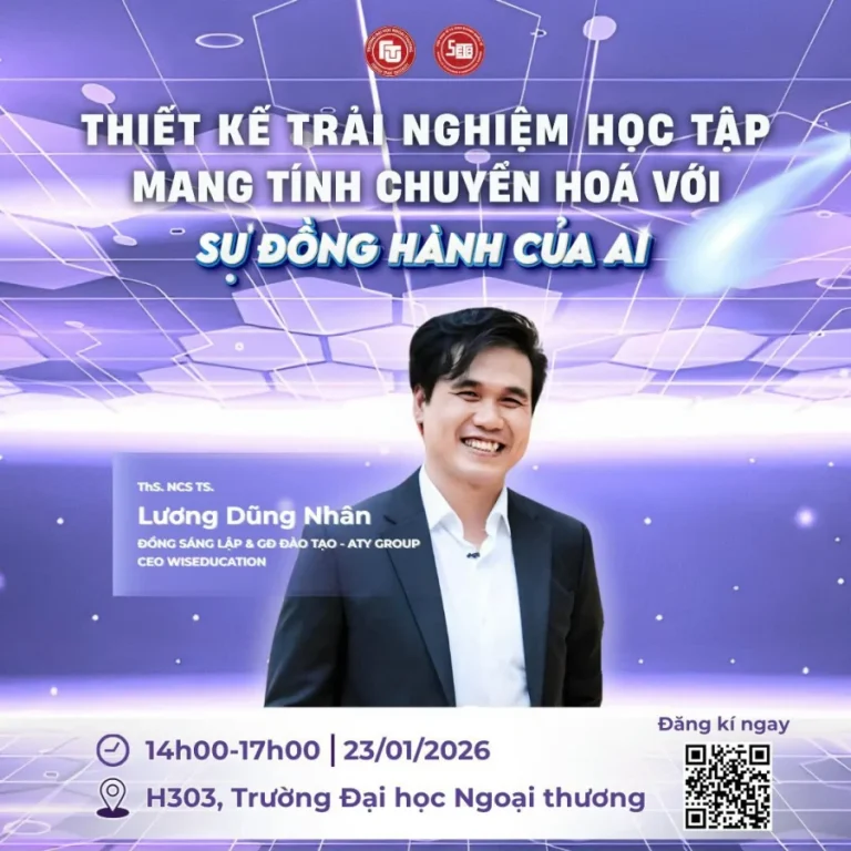 TỌA ĐÀM CHUYÊN MÔN “THIẾT KẾ TRẢI NGHIỆM HỌC TẬP MANG TÍNH CHUYỂN HOÁ VỚI SỰ ĐỒNG HÀNH CỦA AI”